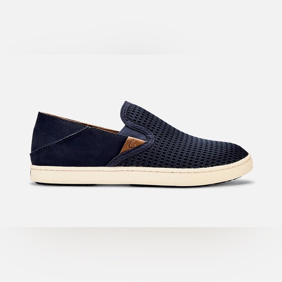 Olukai Peheau Slip‎ On Mesh Top Sneaker In Trench Blue Size 7.5 - Picture 1 of 7